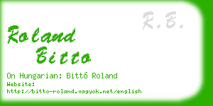 roland bitto business card