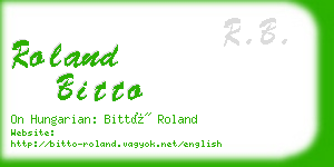 roland bitto business card